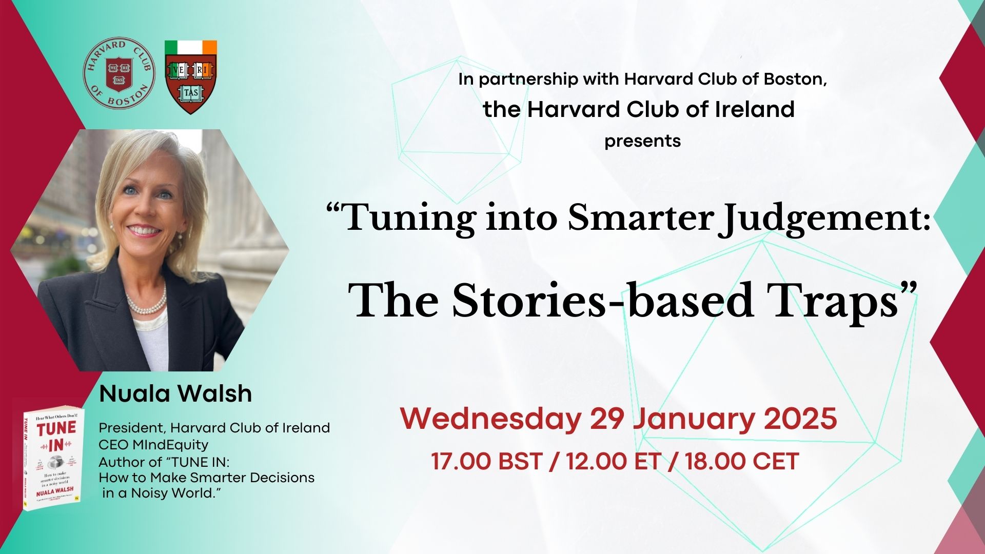 Harvard Club of Ireland Speaker Nuala Walsh Flyer